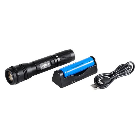 Tactical flashlight Helios 10 - 34 with Cree chip and charging adapter