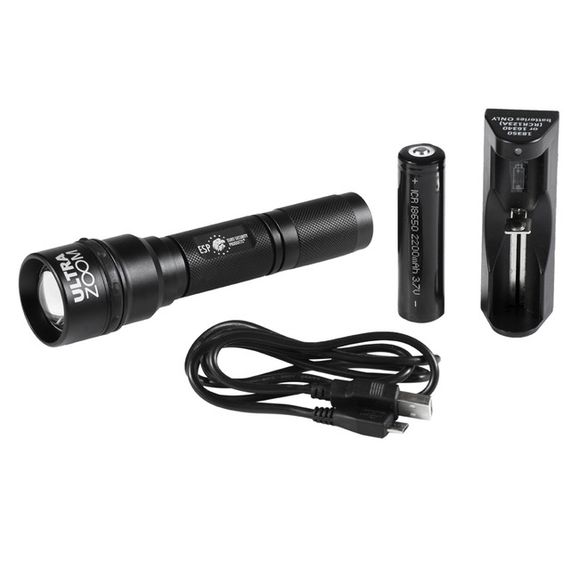 Tactical flashlight Helios 34 R with a ZOOM re-focusing XP-G, 4 modes