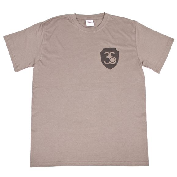 T-shirt, color gray, black logo