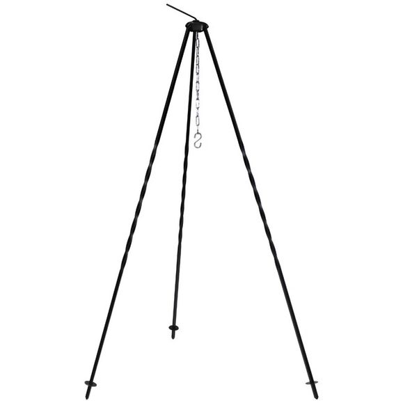 Iron Tripod with chain and hook for Cook Pot / Grill Pan, 1,2 m