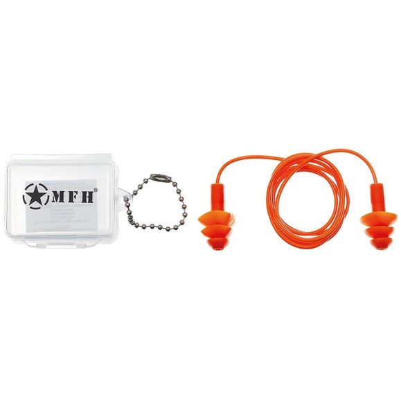 Earplugs with cord and case